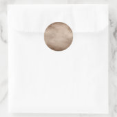  Antiek papier achtergrond blanco Ronde Sticker (Tas)