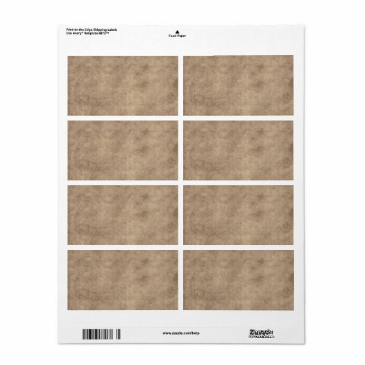  Antiek papier achtergrond Etiket (Full Sheet)