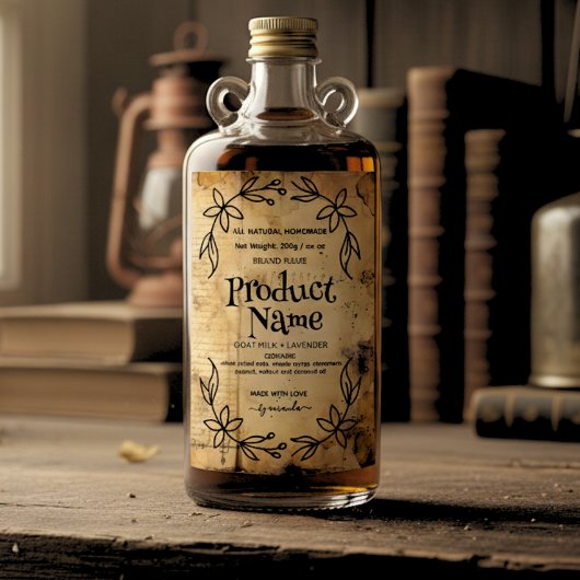 Antiek papier Apotheker Stijl Labels Wijn Etiket