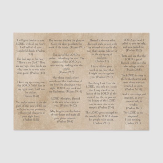 Antiek papier Bijbelpaaltjes voor reizen (Voorkant)