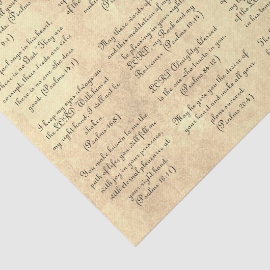 Antiek papier Bijbelpaaltjes voor reizen (Detail)