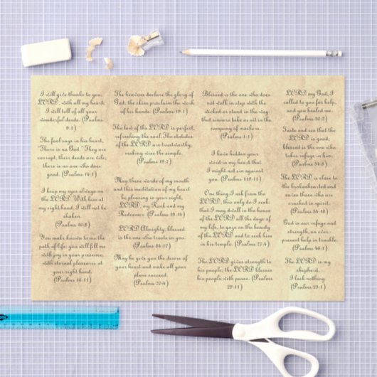 Antiek papier Bijbelpaaltjes voor reizen (Craft)