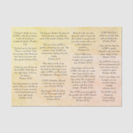 Antiek papier Bijbelpaaltjes voor reizen