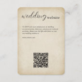 Antiek papier · Elegante moderne bruiloft Informatiekaartje (Voorkant)