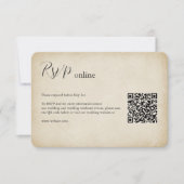 Antiek papier · Elegante moderne bruiloft RSVP Kaartje (Voorkant)