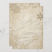 Antiek papier met subtiele goudbloei kaart (Voorkant / Achterkant)