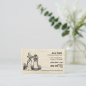 Antiek papier Oude smeltkussen voor naaktslachteri Visitekaartje (Staand voorkant)