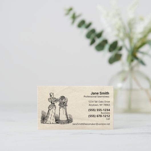 Antiek papier Oude smeltkussen voor naaktslachteri Visitekaartje (Staand voorkant)