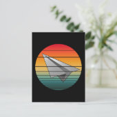 Antiek papieren vliegtuig briefkaart (Staand voorkant)