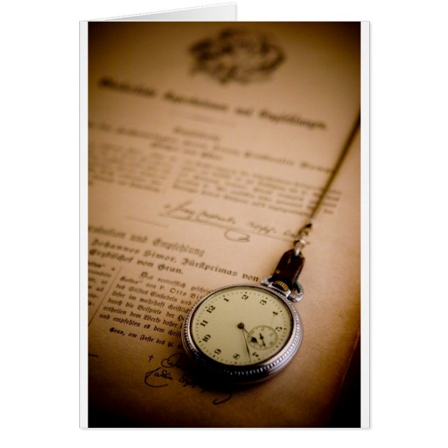 Antiek Papierpapier Pocket Watch Fob (Voorkant)