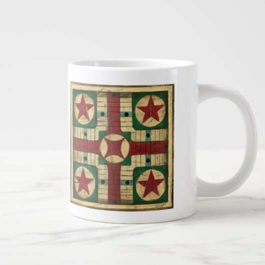 Antiek Parcheesi Game Board van Ethan Harper Grote Koffiekop (Rechts)
