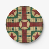 Antiek Parcheesi Game Board van Ethan Harper Papieren Bordje (Voorkant)