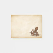 Antiek Parchment Chemistry Octopus Steampunk Post-it® Notes (Voorkant)