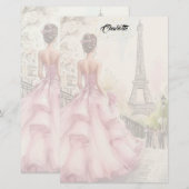 Antiek Parijs  Briefpapier (Voorkant / Achterkant)