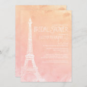 Antiek Parijse bruidsdoucheuitnodigingen Kaart (Voorkant / Achterkant)