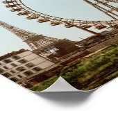 Antiek Paris Ferris Wheel Poster (Hoek)
