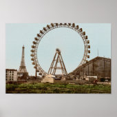 Antiek Paris Ferris Wheel Poster (Voorkant)