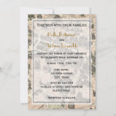 Antiek Paris Map, DIY BG V Wedding Kaart (Achterkant)