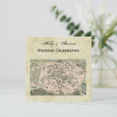 Antiek Paris Map, Onderdruk BG #3 SQ Weddenschap Kaart (Staand voorkant)