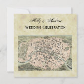 Antiek Paris Map, Onderdruk BG #3 SQ Weddenschap Kaart (Voorkant)