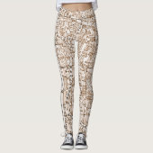 Antiek Paris Street Map Leggings (Voorkant)