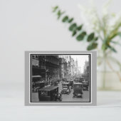 Antiek Pasen 1913 5th Avenue New York foto Feestdagenkaart (Staand voorkant)