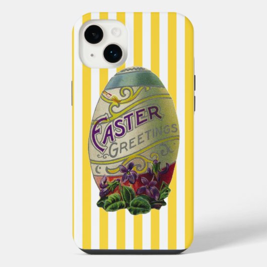 Antiek Pasen Ei iPhone Hoesje (Achterkant)