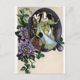 Antiek Passiebloem Lijstje voor elke Foto Briefkaart