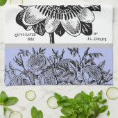 Antiek passievloer - Keuze uit tekstperiwinkle Theedoek (Gevouwen)