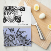 Antiek passievloer - Keuze uit tekstperiwinkle Theedoek (Quarter Fold)