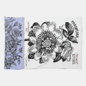 Antiek passievloer - Keuze uit tekstperiwinkle Theedoek (Horizontaal)