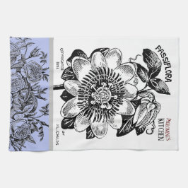 Antiek passievloer - Keuze uit tekstperiwinkle Theedoek