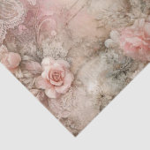 Antiek Pastel Roze Rose Boeket Decoupage Tissuepapier (Detail)