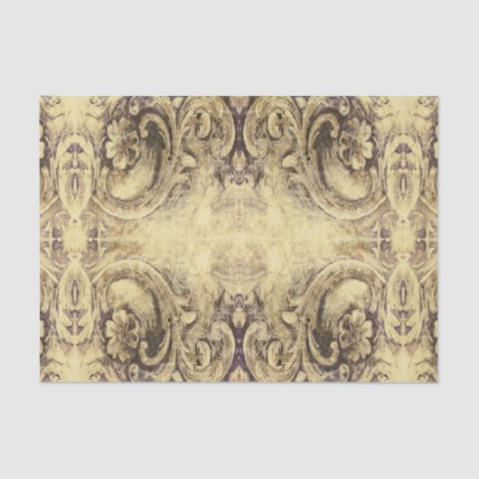 , antiek, patroon, grunge, worn, hout, wand, tissuepapier (Voorkant)