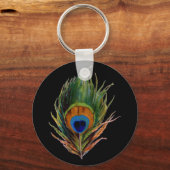 Antiek Peacock Feather Sleutelhanger (Voorkant)