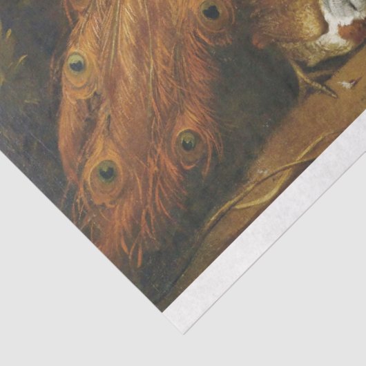 Antiek Peacock Painting Decoupage Tissue Paper Tissuepapier (Detail)