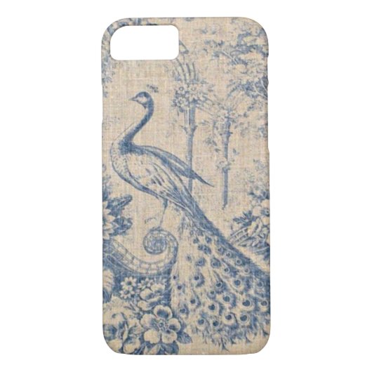 Antiek Peacock Toile Case-Mate iPhone Case (Achterkant)