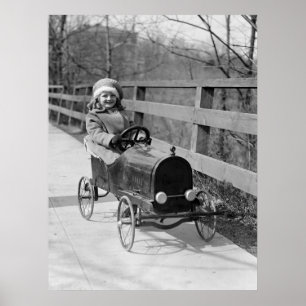 Antiek Pedal Car, 1922 Poster