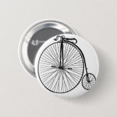 Antiek Penny Farthing Bicycle Ronde Button 5,7 Cm (Voorkant /achterkant)