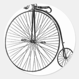 Antiek Penny Farthing Bicycle Ronde Sticker