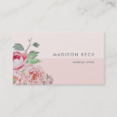 Antiek Peony | Blush roze kleurenblok Visitekaartje (Voorkant)