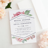 Antiek Peony Bridal Shower | wit Kaart