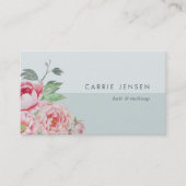 Antiek Peony Colorblock Visitekaartje (Voorkant)