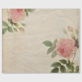Antiek Peony-looppapierrol Cadeaupapier (Vlak)