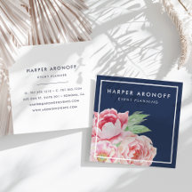 Antiek Peony Square, Blush en Navy