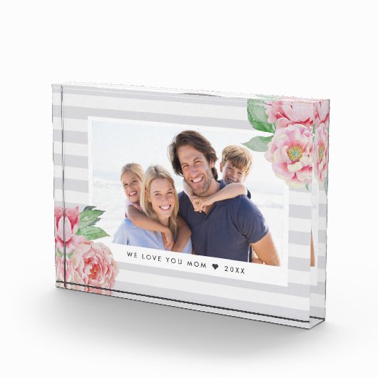 Antiek Peony Stripe Fotoblokken (Rechts)