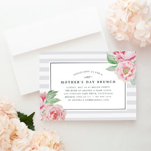 Antiek Peony   Uitnodiging voor Moederdag Brunch