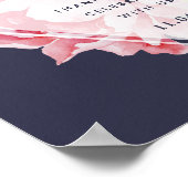 Antiek Peony Vrijgezellenfeest Welkomstteken Poster (Hoek)