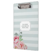 Antiek Peony | Waterverf Floral Striped Klembord (Links)