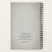 Antiek perkament look gepersonaliseerde bijbelstud notitieboek (Achterkant)